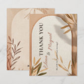 Terrakotta-Bogen-Hochzeit-Dankeskarten Einladung (Vorne/Hinten)