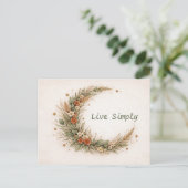 Terrakotta-Boho-Blumen-Halbmond Botanisch Postkarte (Stehend Vorderseite)