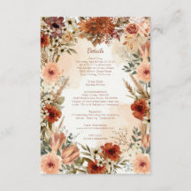 Terrakotta-Boho-Blumen-Herbst-Rustikal-Elegant
