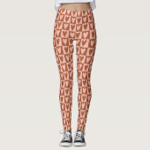 Terrakotta-Boho-Herzen Valentinsgeschenk Leggings (Vorderseite)