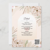 Terrakotta Boho-Hochzeit Salbei Grün Einladung (Rückseite)