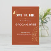 Terrakotta-Boho-Hochzeit - Save-the-Date Save The Date (Stehend Vorderseite)