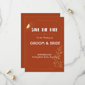Terrakotta-Boho-Hochzeit - Save-the-Date Save The Date