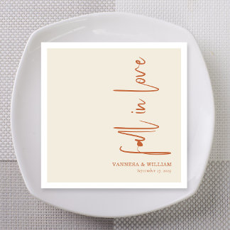 Terrakotta-Boho-Hochzeit 'Verliebe dich' Serviette