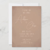 Terrakotta Boho Hochzeitseinladung (Stil 2) Einladung (Vorderseite)