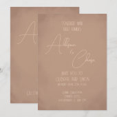 Terrakotta Boho Hochzeitseinladung (Stil 2) Einladung (Vorne/Hinten)