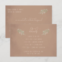 Terrakotta Boho Hochzeitseinlagekarte Begleitkarte