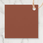 Terrakotta-Boho-Hochzeitsgeschenkanhänger Geschenkanhänger (Rückseite)
