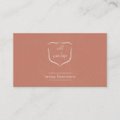 Terrakotta-Boho-Logo + QR-Code Beauty Professional Visitenkarte (Vorderseite)