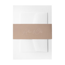 Terrakotta-Boho-Minimalist-Hochzeit Einladungsbanderole