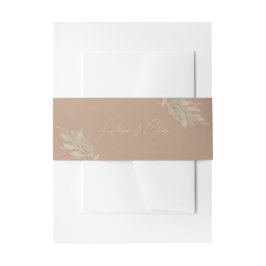 Terrakotta Boho Minimalistische Hochzeit Einladungsbanderole