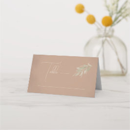 Terrakotta Boho Minimalistische Hochzeit Platzkarte
