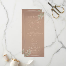 Terrakotta Boho Minimalistische Hochzeit Programm
