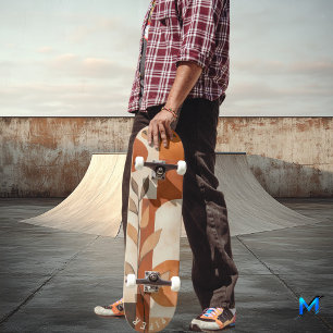 Terrakotta Boho - Minimalistisches organisches Bla Skateboard