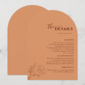 Terrakotta-Boho-Reiseplan, Rust Hochzeitsprogramm Einladung (Vorne/Hinten)