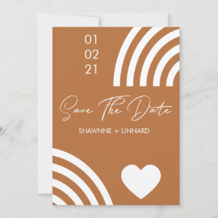 Terrakotta-Boho-Script-Save-the-Date-Foto Einladung