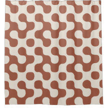 Terrakotta Bold Mid Century Abstrakte Geometrie