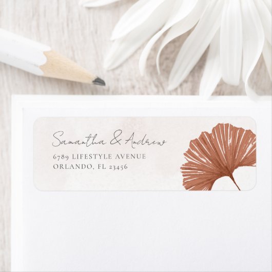 Terrakotta Botanical Ginkgo Hochzeit (Insitu)