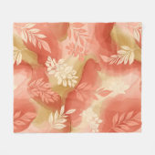 Terrakotta Botanical - Warmes Erdige Floral Fleecedecke (Vorderseite (Horizontal))