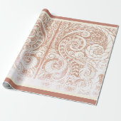 Terrakotta-Botanik-Swirle Geschenkpapier (Ungerollt)