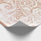 Terrakotta-Botanik-Swirle Geschenkpapier (Ecke)