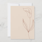 Terrakotta Botanisch Simple Boho Dankeskarte (Rückseite)
