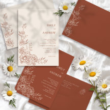 Terrakotta Botanischer Garten Daisy Hochzeit