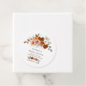 Terrakotta-Braunorangenes Florales Brautdusch-Fest Geschenkanhänger (Beispiel)