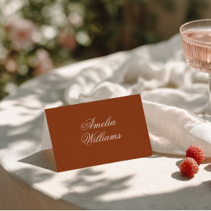 Terrakotta Brennendes Orange Cremig Boho Chic Hoch Tischnummer