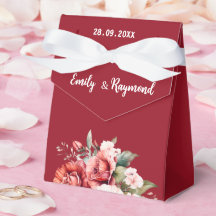 Terrakotta-Burgunder-Rosé-Blumen-Hochzeit