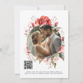 Terrakotta-Burgunder-Rot-Hochzeits-QR-Code Save The Date (Rückseite)
