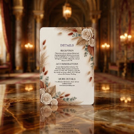 Terrakotta Creme und Salbei Minimalistisch Begleitkarte