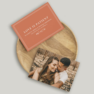 Terrakotta-Datumsänderung Hochzeit verschoben Save The Date