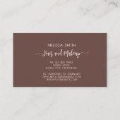 Terrakotta Einfaches Monogramm Visitenkarte (Rückseite)