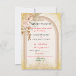 Terrakotta-Elegante-Antwort-Karte RSVP Karte