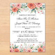 Terrakotta-Elegante Hochzeitseinladung, Minimalist