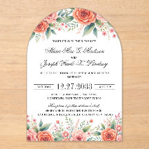Terrakotta-Elegante Hochzeitseinladung, Minimalist