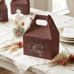 Terrakotta Elegante Rustikale Florale Hochzeitsdus Geschenkschachtel