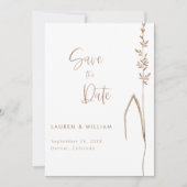 Terrakotta & Elfenbein Boho Hochzeit Save The Date Einladung (Vorderseite)
