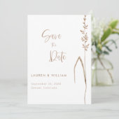 Terrakotta & Elfenbein Boho Hochzeit Save The Date Einladung (Stehend Vorderseite)