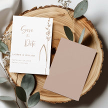 Terrakotta & Elfenbein Boho Hochzeit Save The Date