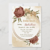 Terrakotta Erdnähe Brautparty Einladung (Vorderseite)