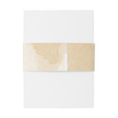 Terrakotta Erdnuss Blütengrün Hochzeit Einladungsbanderole (Rückseitenbeispiel)