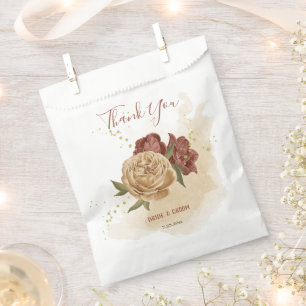 Terrakotta Erdnuss Blütengrün Hochzeit Geschenktütchen