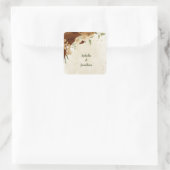 Terrakotta-Erdton Blumenzwiebeldörfchen Quadratischer Aufkleber (Tasche)