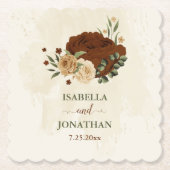 Terrakotta-Erdton Blumenzwiebeldörfchen Untersetzer (Vorderseite)