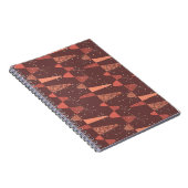 Terrakotta farbt Wellen und Sterne nahtloses Muste Notizblock (Rechte Seite)