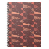 Terrakotta farbt Wellen und Sterne nahtloses Muste Notizblock (Vorderseite)