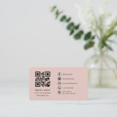 Terrakotta Firmenlogo QR-Code Visitenkarte (Stehend Vorderseite)