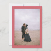 Terrakotta florale Aquarellfarben Foto Hochzeit Einladung (Rückseite)